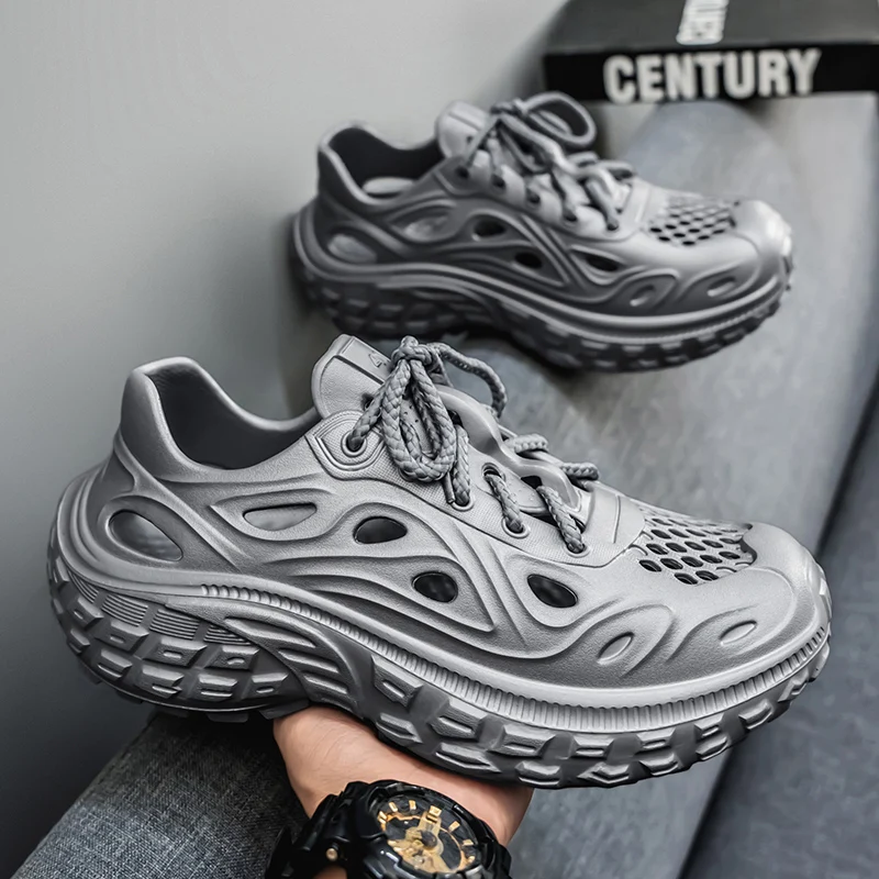 

Мужские и женские универсальные нескользящие спортивные тапочки в парном стиле, полые пляжные нескользящие сандалии на берегу моря