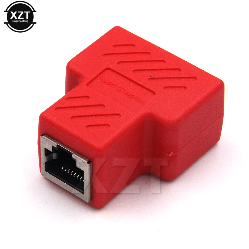 1PCS Cable Adapter Connector LAN Ethernet 1 To 2 Ways Network Cable Connector Splitter Extender Plug RJ45 Splitter for PC Laptop