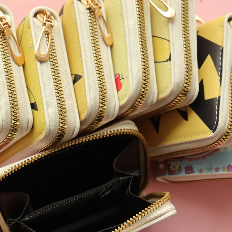 Sanrio New Short Wallet Anime Cute Cartoon Student Mini Zipper Women Fashion Kitten Mini Wallet image 4