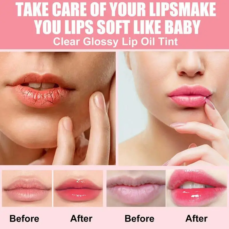 Lip Oil colorato idratante Lip Oil Gloss 6ml trasparente Toot Lip Oil Lip Care Glitter Long Lasting idratante Lip Glow Oil