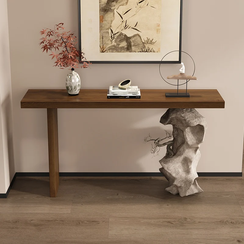 

American Vintage Console Table Wabi Sabi Design Mid Century Elegant Console Table Porch Entrance Stoliki Do Salonu Furniture
