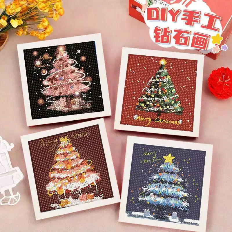 Kristall-Diamant-Dekorationsgemälde Traumhafter Weihnachtsbaum Wandbehang 5D DIY Kreuzstich-Set Geburtstagsgeschenk