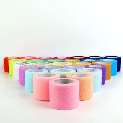 

25 Yard Tulle Roll 5cm Wedding Decoration Roll Fabric Spool Craft Tutu Tulle Dress DIY Silk Organza Party Supplies