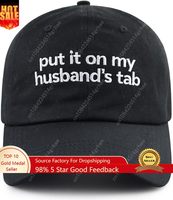 Put It On My Hubby's Tab Hat for Women Men, Funny Adjustable Cotton Embroidered Husband Wife Baseball Cap