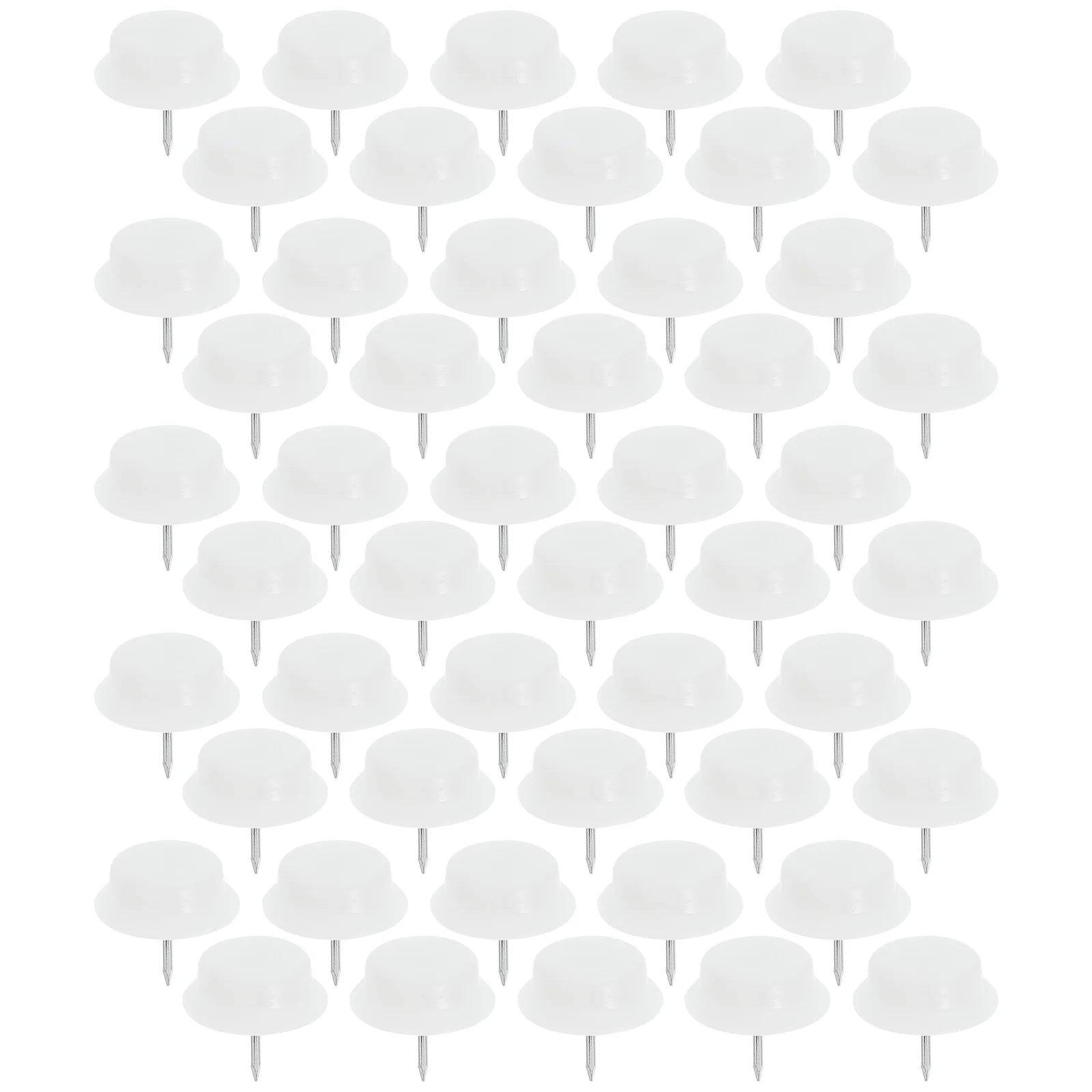 

50pcs Furniture Legs Feet Pad Chair Protection White Durable Nylon Floor Protector Sofa Practical Cushion Nail Furniture Leg