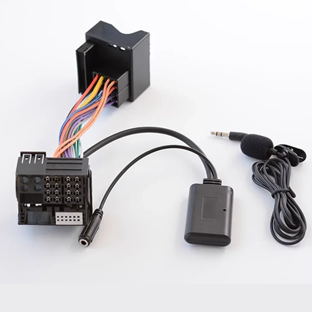 

Разъем жгута проводов Bluetooth 5,0, адаптер AUX, музыкальный аудиоадаптер, микрофонный кабель для VW RCD510 RCD210 Golf Passat Jetta POLO Radio