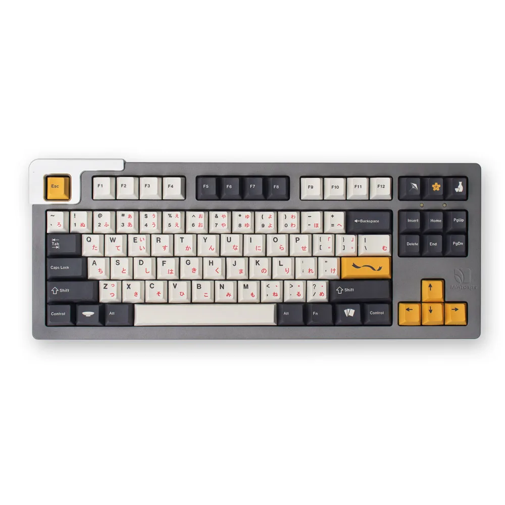 

GMK Matsu Keycaps for Mechanical Keyboard 137 Keys PBT Dye Sub Cherry Height Dark Grey Japanese Game PC