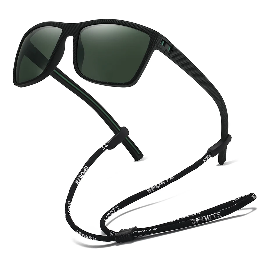 مع سلسلة الموضة الكلاسيكية مربع UV400 النظارات الشمسية الرجال النساء القيادة الصيد الملونة العصرية خفيفة الوزن نظارات السلامة في الهواء الطلق #6