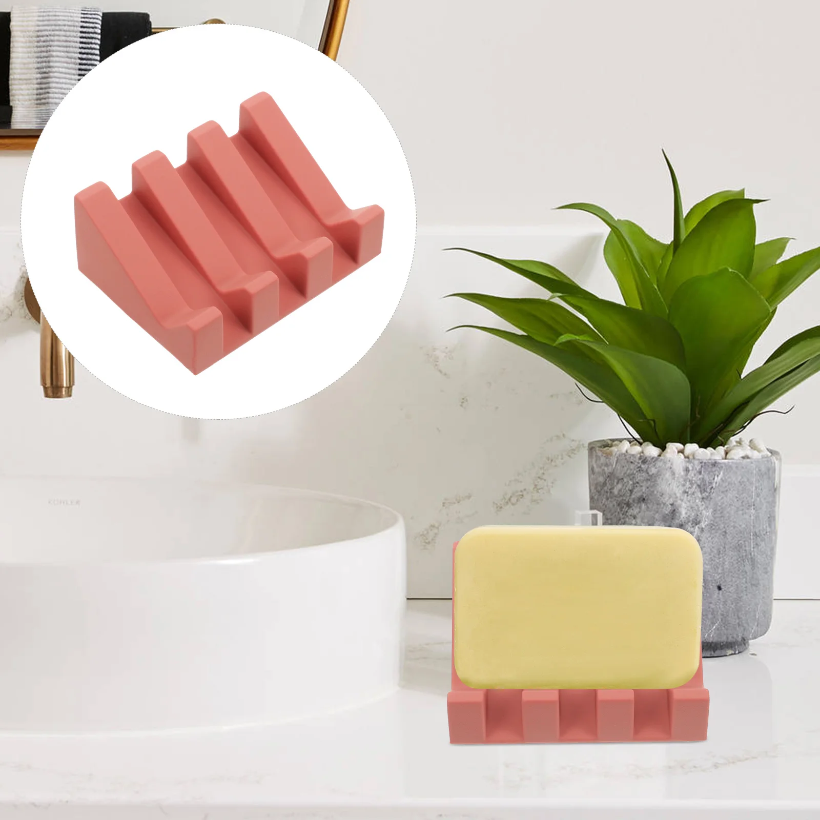 

Dish Diatomite Water Absorption Quick Dry Mold Resistant Odor Control Antibacterial Saver Holder For Shower Bathroom Home Use