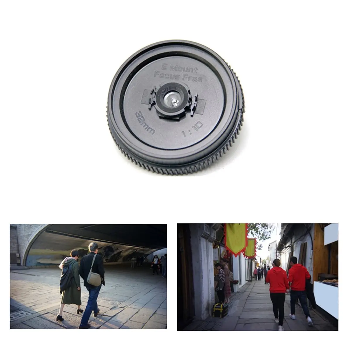 ABS+Resin 32mm F/10 Photography Wide-Angle Free Focus Lens for E Mount Camera Tool,Camera Accessories