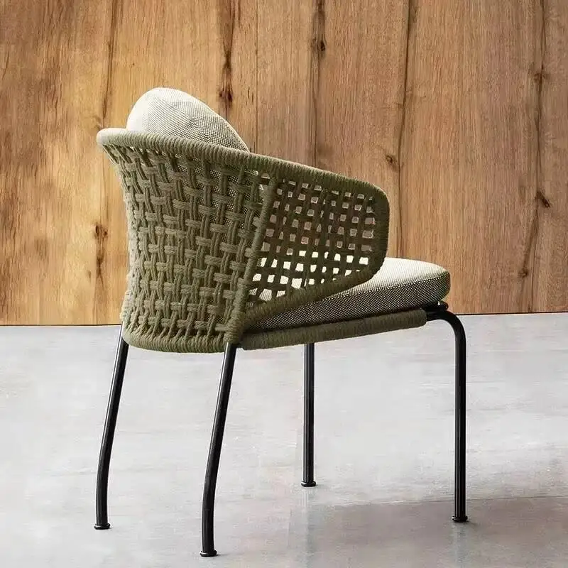 Italian Outdoor GZ Outdoor Chairs Nordic Designer Beach Chairs for Leisure Furniture Patio Garden Armchair Rattan Backrest