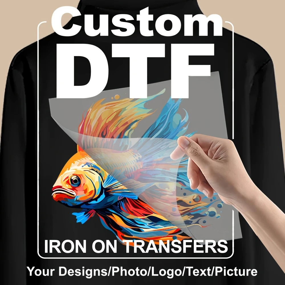 Customized Personalized DTF Vinyl Heat Transfer Printing Is Suitable for DIY Patch Printing Clothing Denim Sweatshirts T-shirts