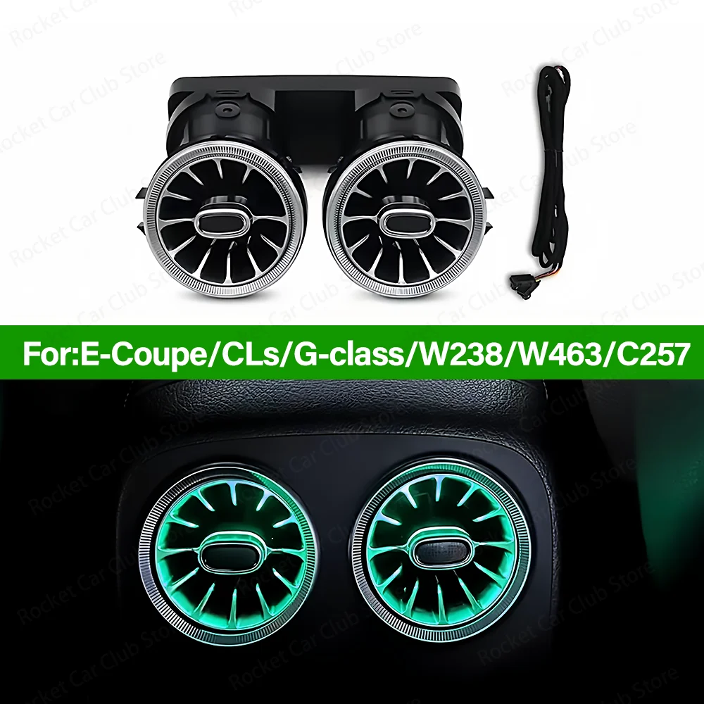 

For Mercedes Benz E-Coupe CLS G-Class W238 W463 C257 Car Outlet Nozzle Decorative Light 64color Ambient Light Rear LED Air Vent