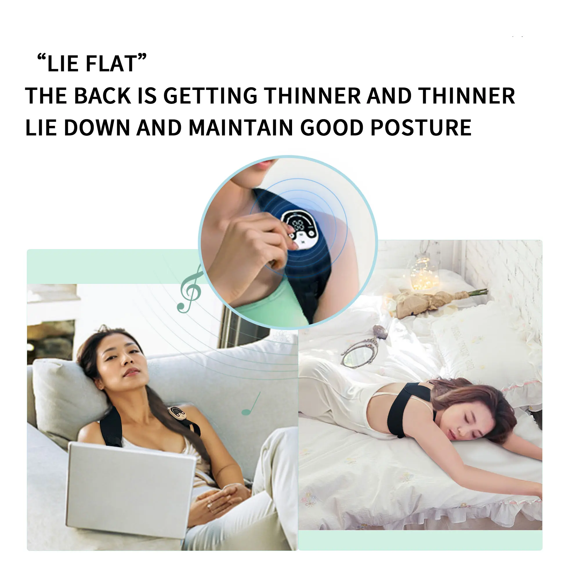 EMS Back Sports Straightening Belt Straight Shoulders and Open Back Hunchback Prevention Exercise Body Shaping for Home Office