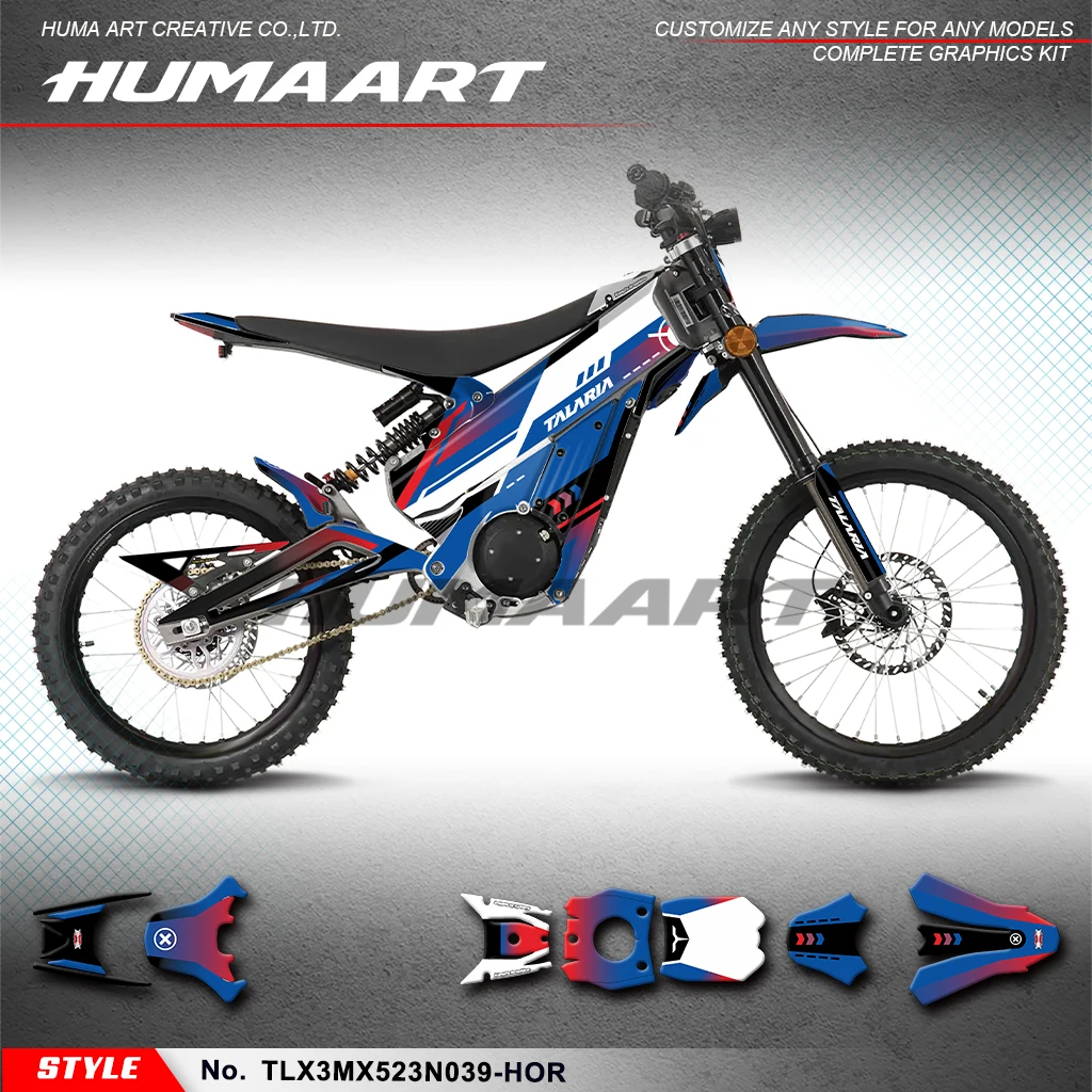 

Комплект графических наклеек HUMAART, лист наклеек для TALARIA XXX/X3, Dirt EBike, восстановление, номер стиля TLX3MX523N039-HOR