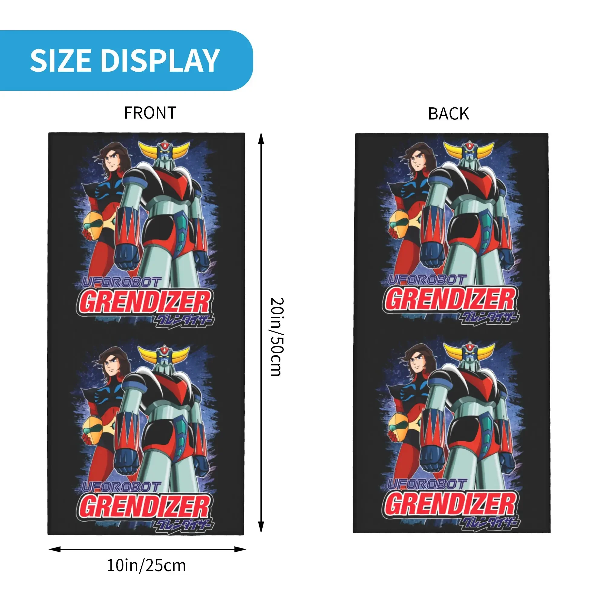 New Goldorak Grendizer Actarus Winter Headband Neck Warmer Women Hiking Camping Tube Scarf UFO Robot Goldrake Face Bandana Gaite