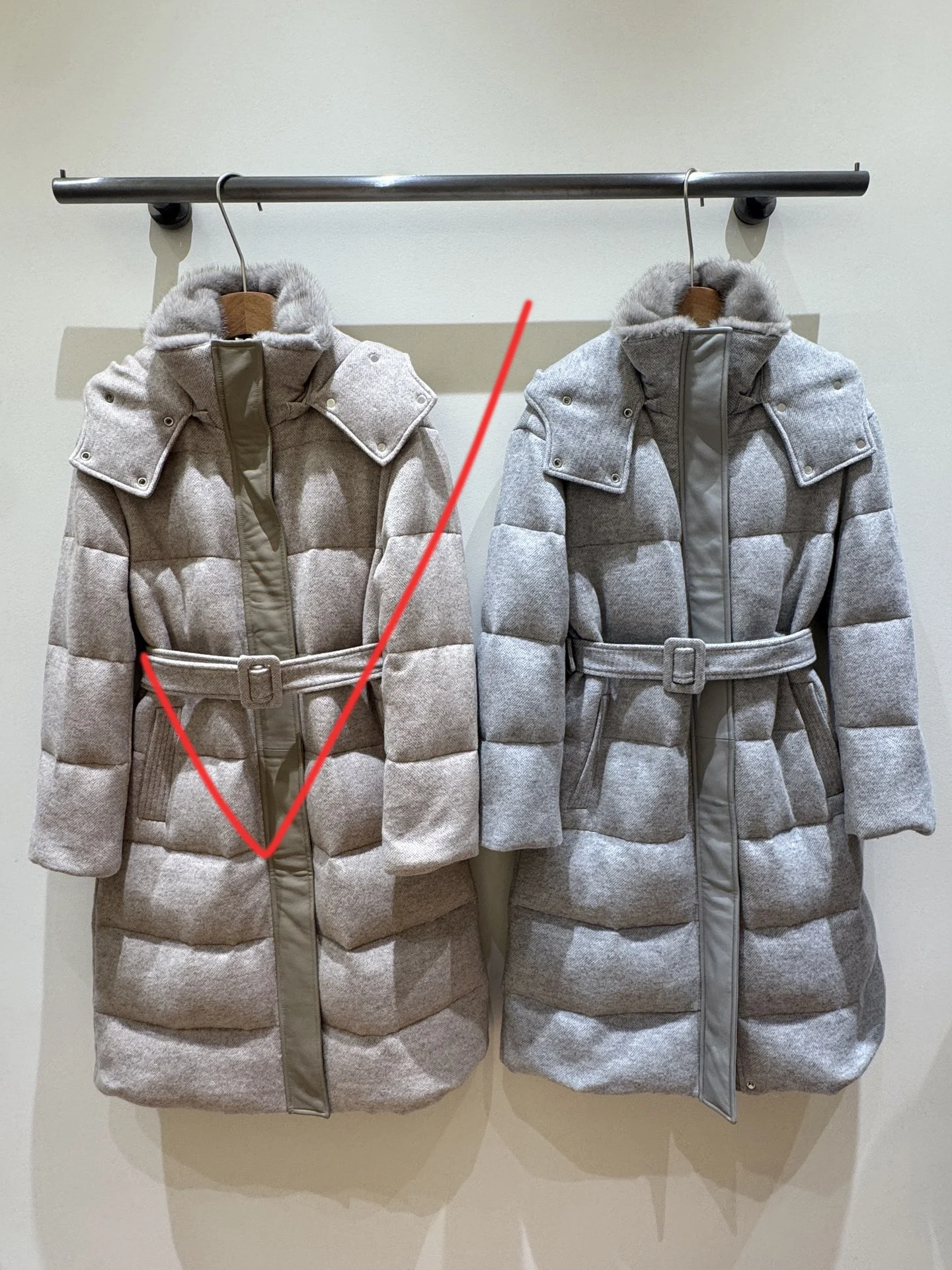 New Autumn/Winter High-Quality Mink-Style Long Down Coat Sizes: S, M, L Colors: Apricot, Gray