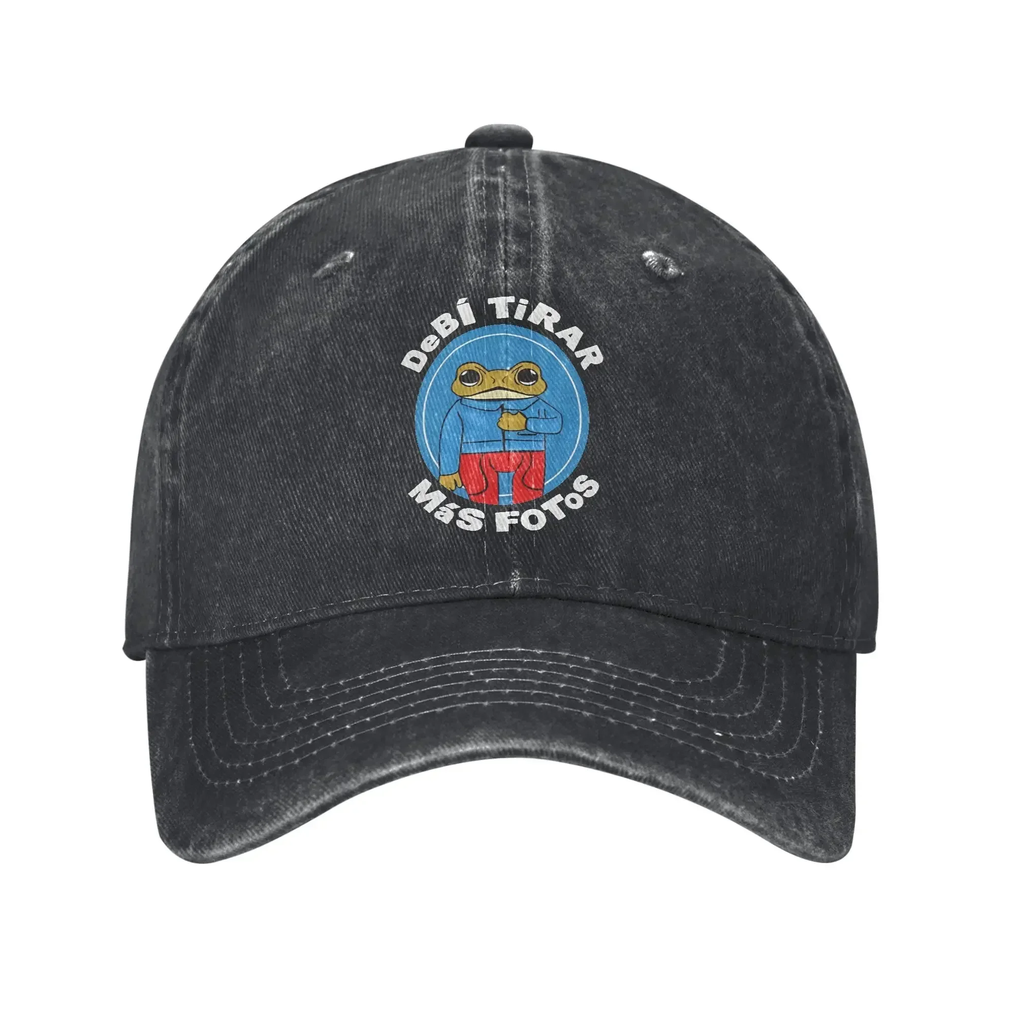 DtMF Bad Bunny Sapo Concho Toad Baseball Caps Retro Distressed Cotton Headwear Unisex Outdoor Activities Adjustable Hats Cap