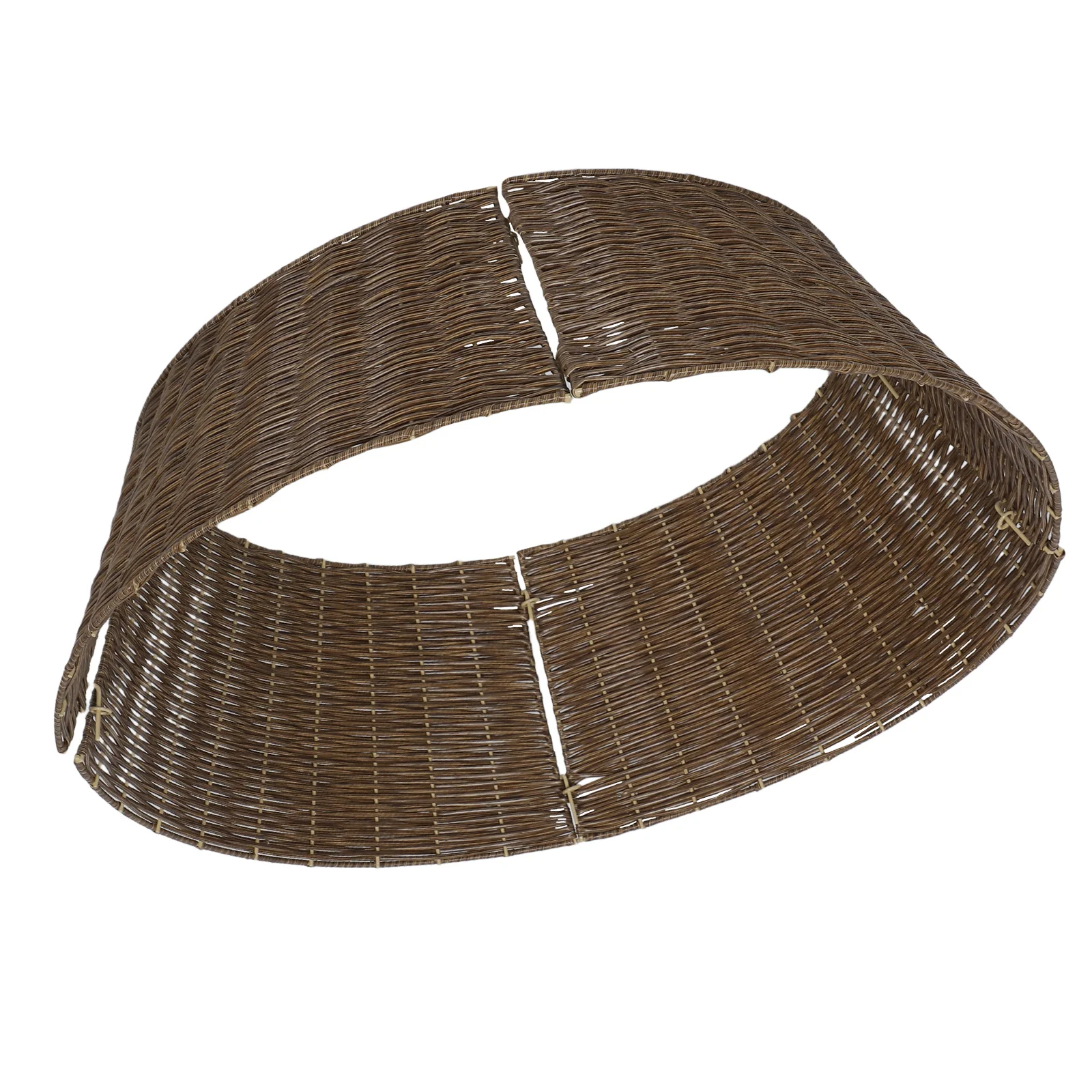 

65Cm Christmas Tree Collar Woven Basket Design Brown Tree Base Cover Hide Stand Mess Modern Minimalist Holiday Decoration