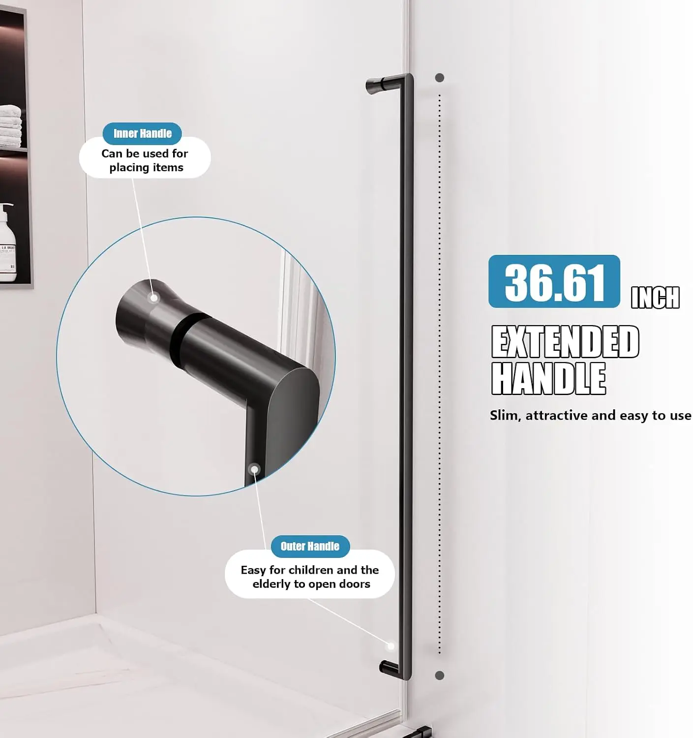 Frameless Shower Door, 56-60
