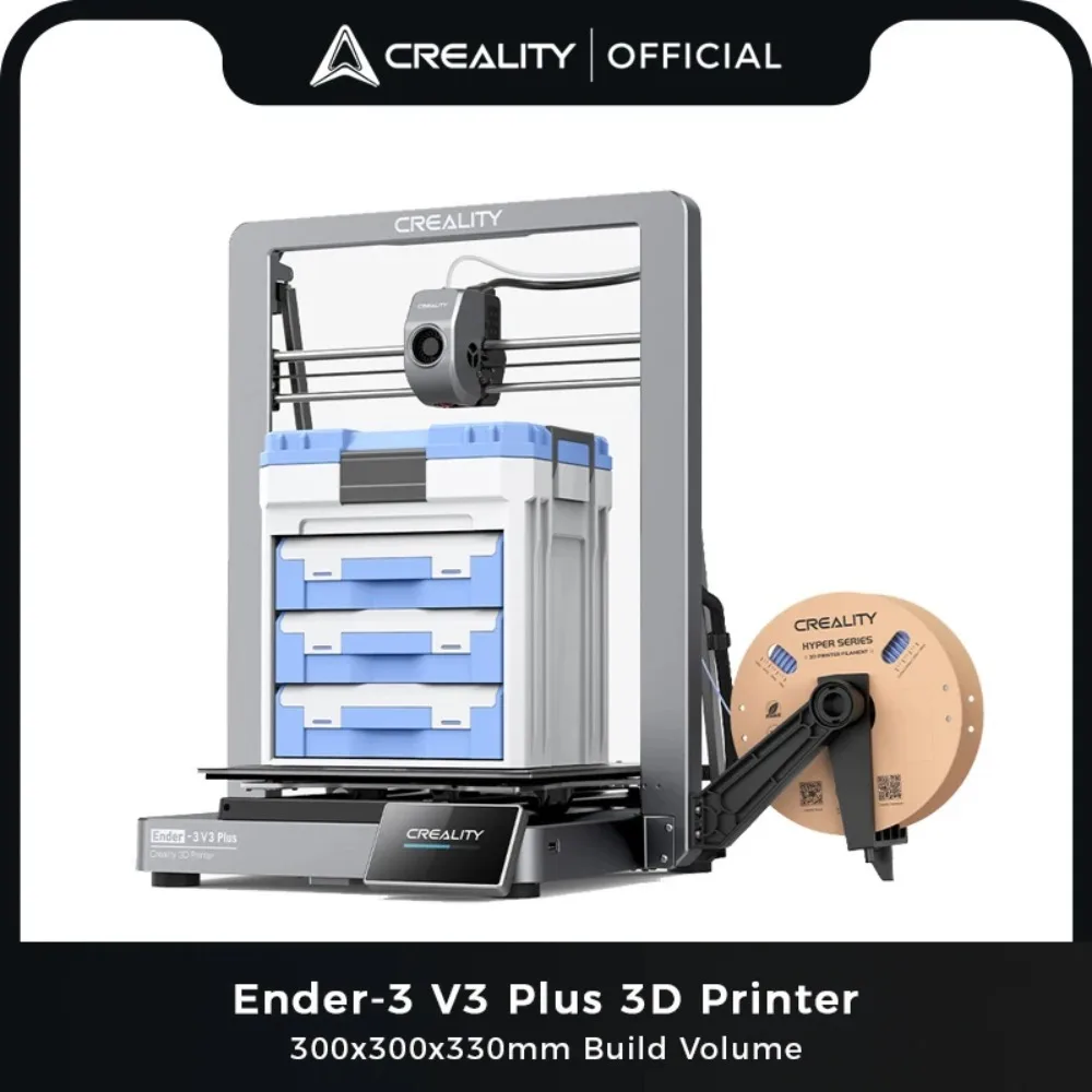 Creality Ender-3 V3 Plus 3D Printer 300x300x330mm Print Size 600mm/s Direct Extruder Stable Y-axis Dual Motors&Support Rods