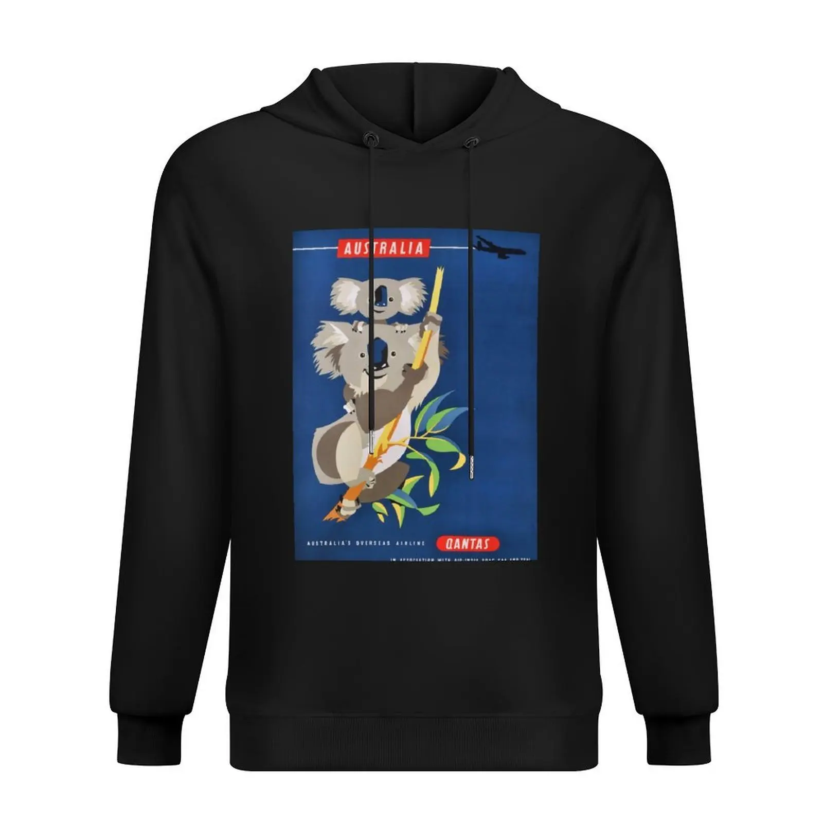 

1960s Australia, Qantas Koalas Hoodie mens clothing men's clothes men's coat men's sweat-shirt hoodies for men