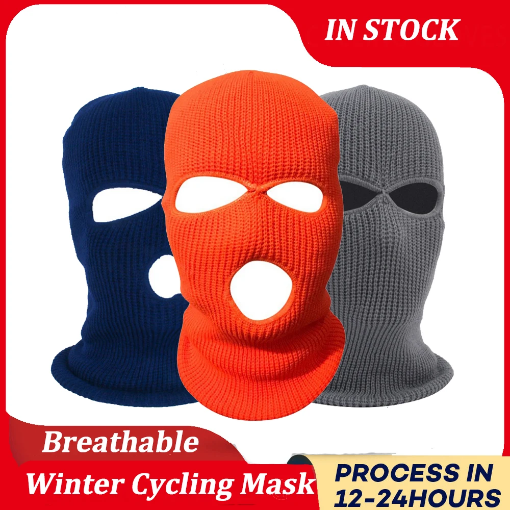 Winter Warm Fleece Face Mask  Motorcycle Anti-dust Waterproof Windproof Full Face Cover Hat Neck Helmet Mask Balaclavas Hats