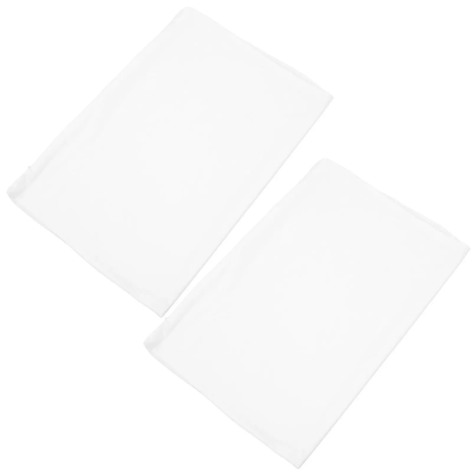 2Pcs Cotton Pillowcases Solid Color Standard Size Twill Weave Soft Breathable Moisture Wicking Zipper Closure Pillow Cover Case