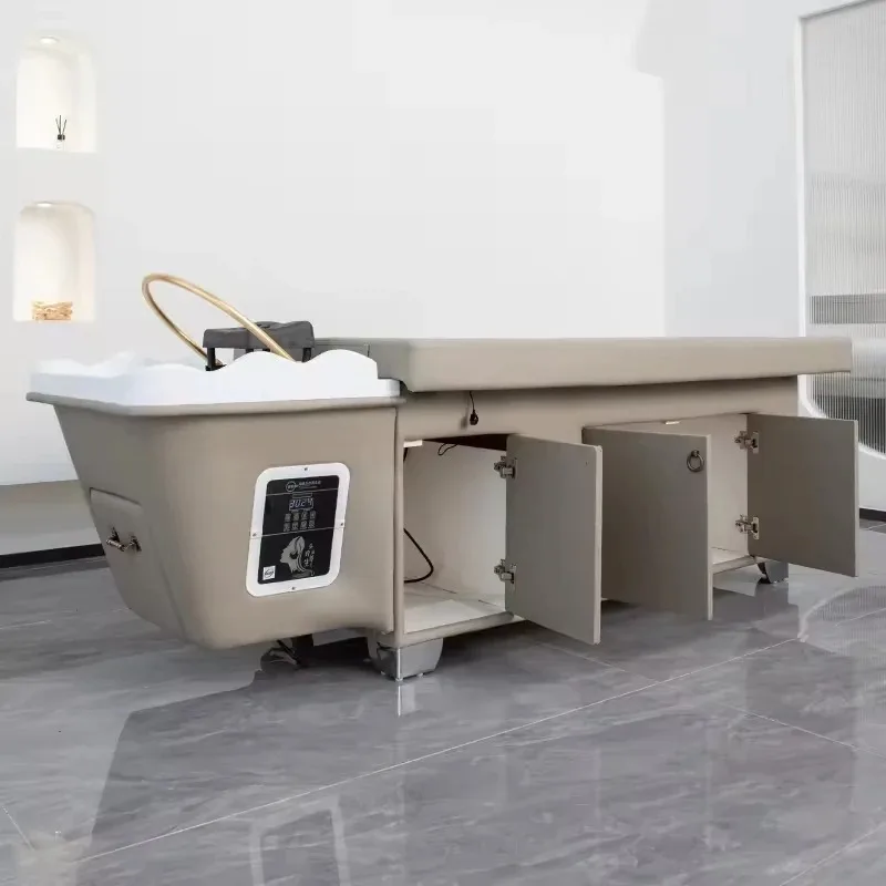 Multifunctional Beauty Massage Bed, Water Circulation Design with Head SPA, Fumigation and Moxibustion Functions