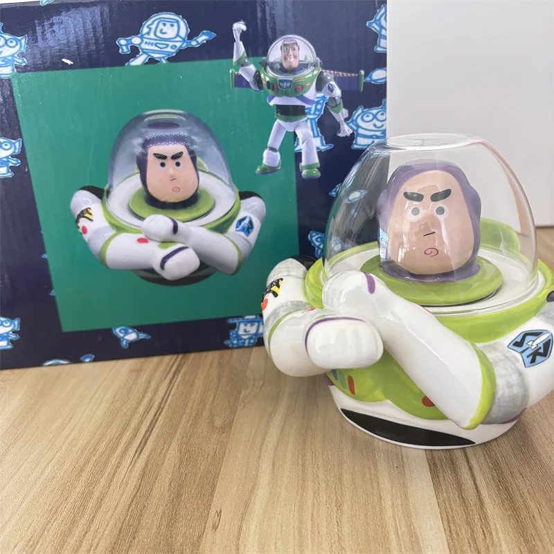 

Movie Peripherals Cartoon Buzz Lightyear Teapot Cute Cartoon Ceramic Tea Set Glass Water Cup Creative Birthday Gift