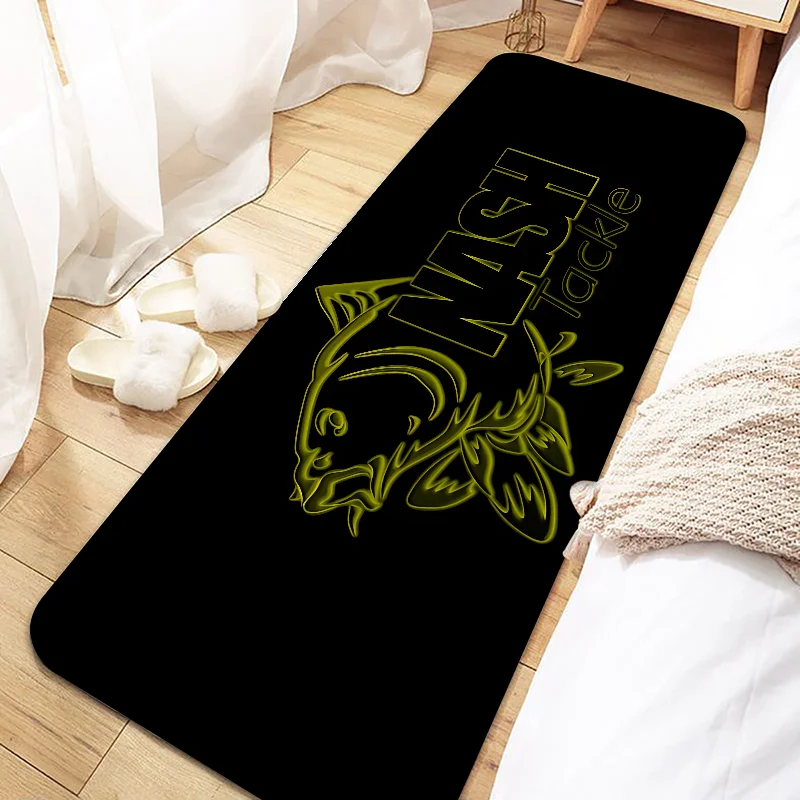 Nash Fishing Logo Door Mat Entrance Non-slip Doormat Washable Kitchen Carpet Living Room Hallway Rugs Bathroom Bath Door Mats