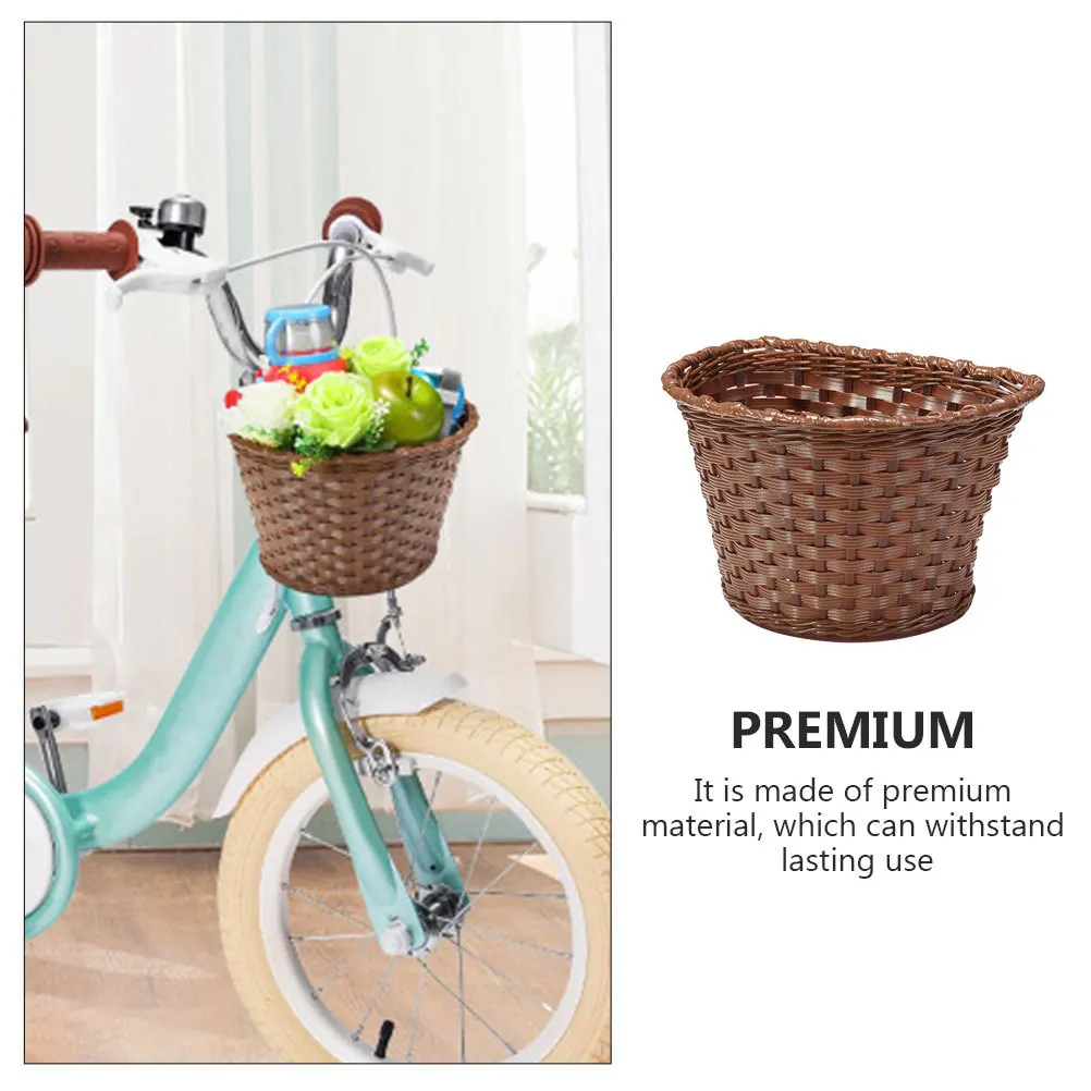 1Set Delicate Bike Basket for Front Hanging Storage Basket Detachable Design for Bicycle and Scooter Compact Plastic Frame