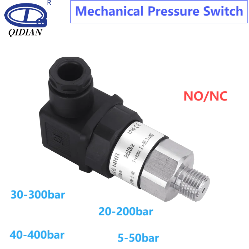 

0-150bar Standard Mechanical Pressure Switch Stainless Steel Diaphragm Adjustable Oil Water Diaphragm Piston Pressure Control