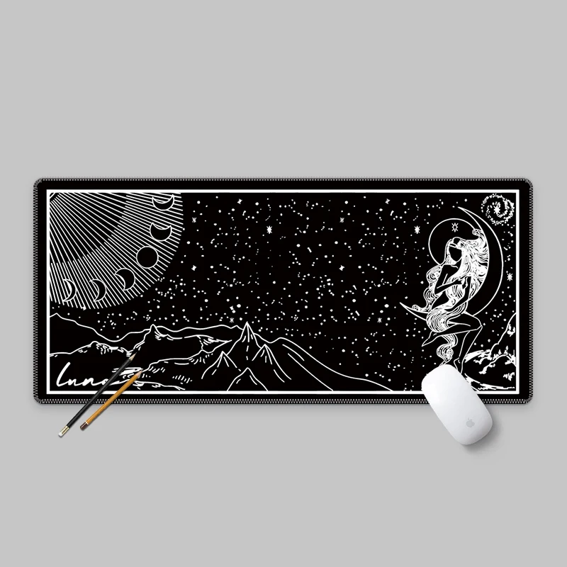 

XXL Starry Sky Mouse Pad Kawaii Cute Mousepad Desk Mat Gaming Laptop Office Carpet Keyboard Mechanical Gamer Keyboard Desk Mats