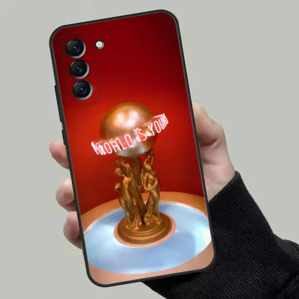 S-Scarfaces World Is Yours Handyhülle für Samsung Galaxy A73,72,51,53,52,71,22,5G,Note,J7,8,9 Soft Black Cover