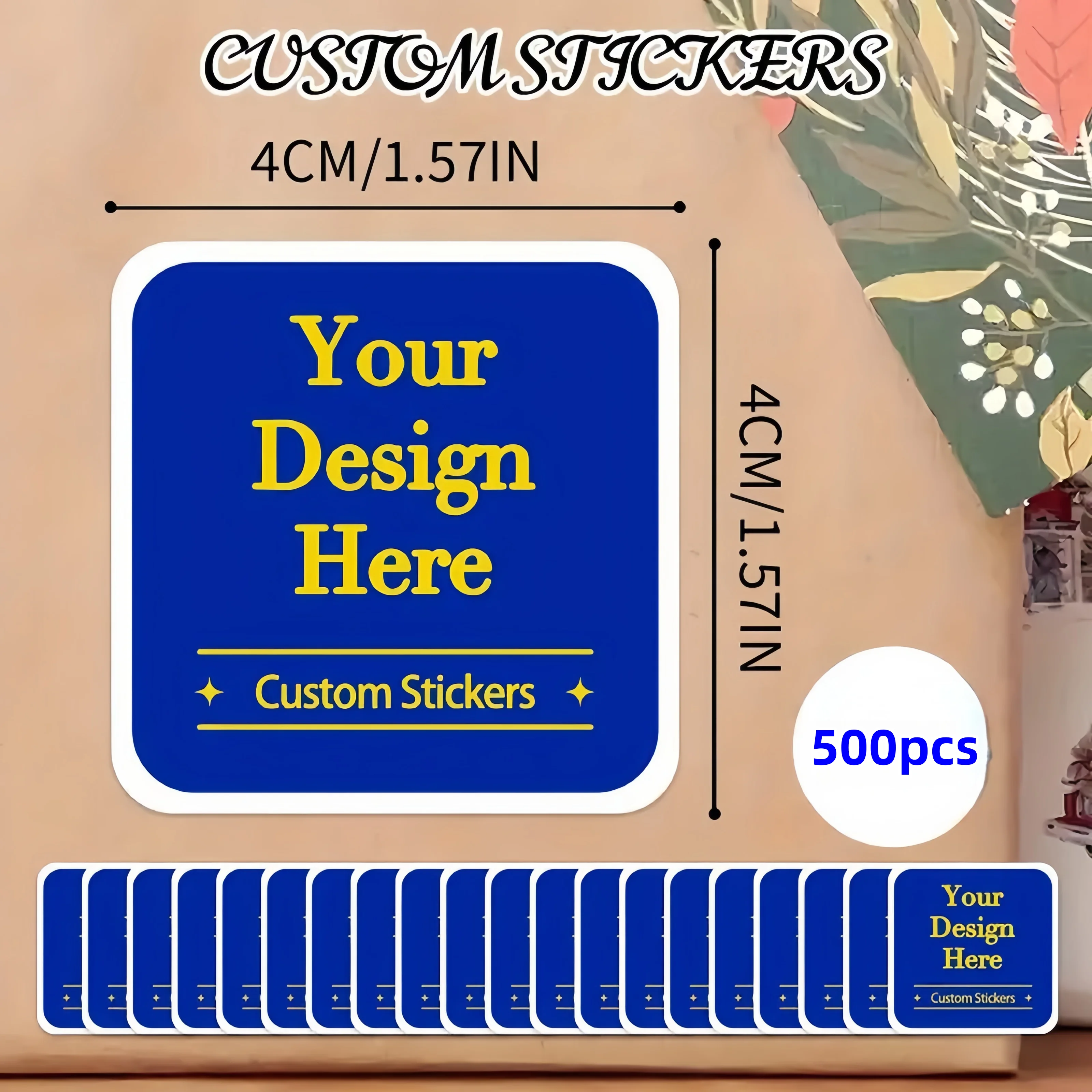 

500PCS Custom Stickers and Customized Logo,Waterproof and DIY Your Own Stickers Personalize Stickers,Birthday Gift Stickers CP1