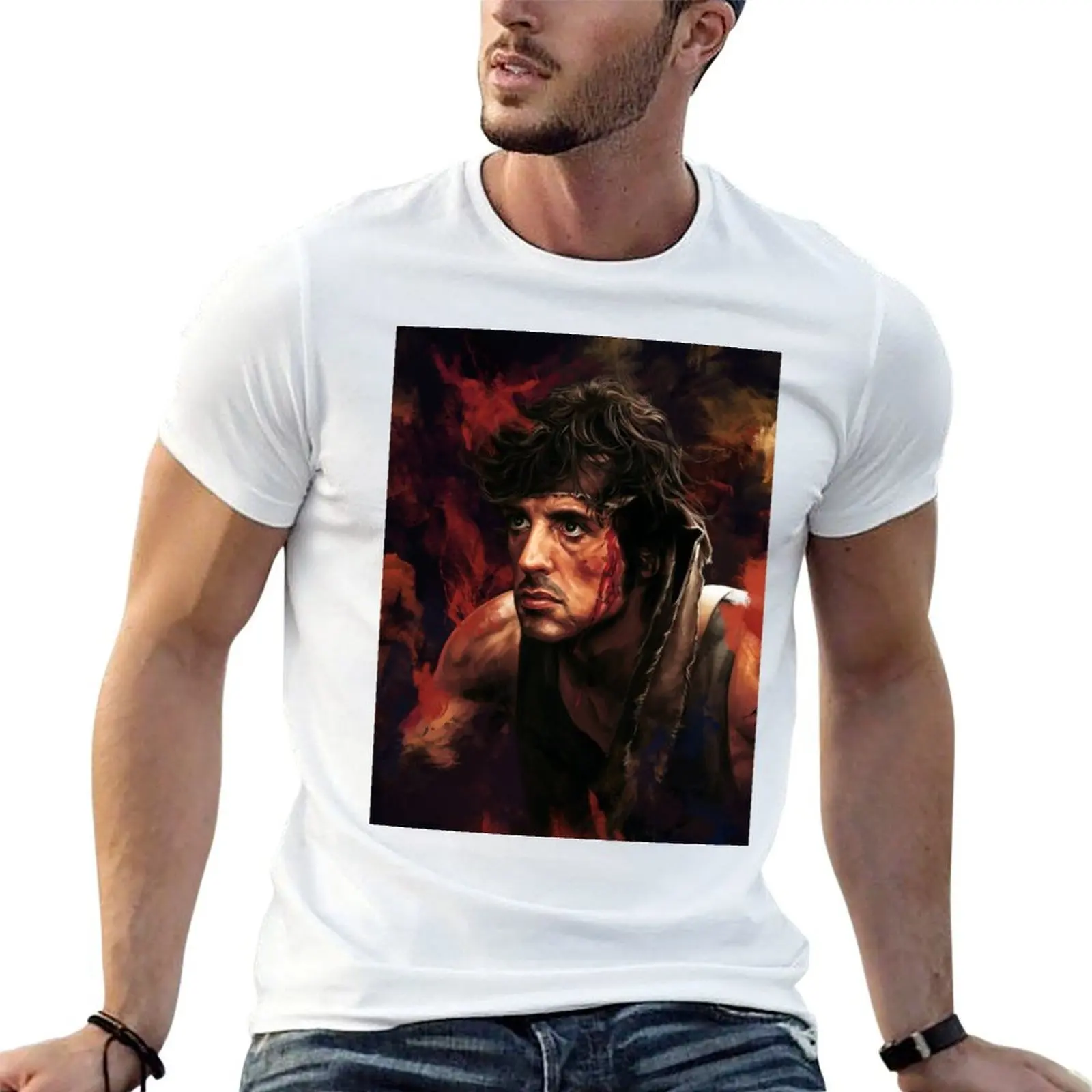 

First Blood T-Shirt funny t shirts man t shirts for man cotton soft t shirt man plain T-shirt