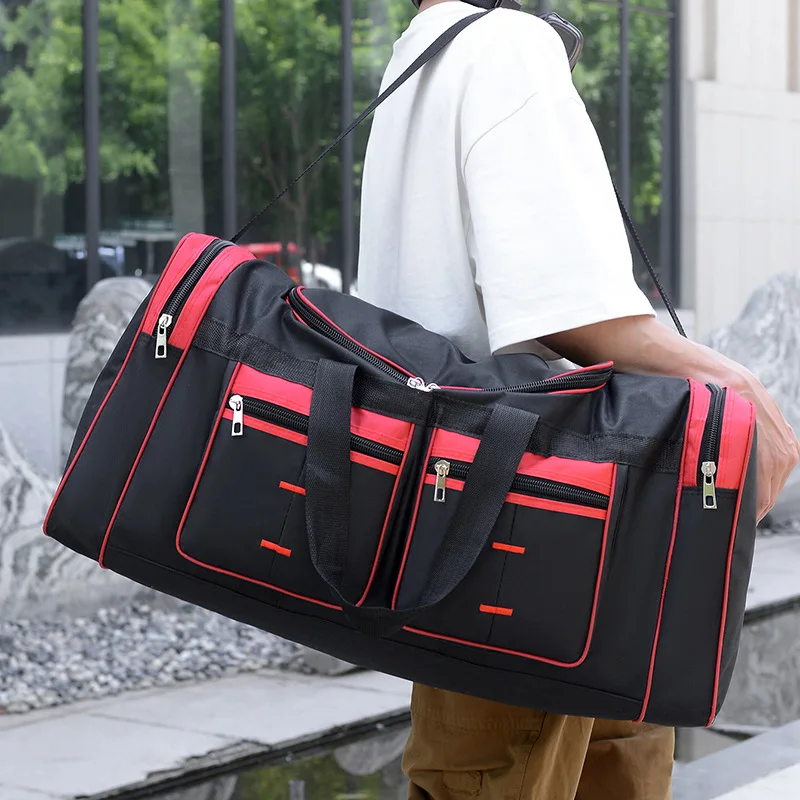 Large capacity luggage bag - multi pocket travel handbag, sports equipment bags, zipper closure Мужская сумка Bolsa de hombre 가방
