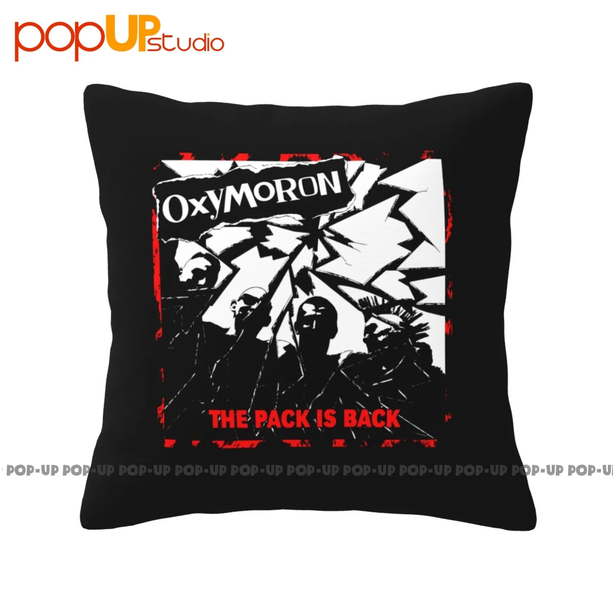 Print Oxymoron The Pack Is Back Casualties Black Flag The Virus Unseen Punk Oi Pillowcase Throw Pillow Cover Anti-Mite