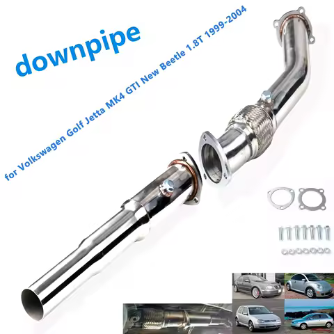 TURBO DOWNPIPE EXHAUST Manifolds Silver For 00-06 audi TT 99-05 VW GOLF JETTA BEETLE 1.8T Engine Exhaust Systems