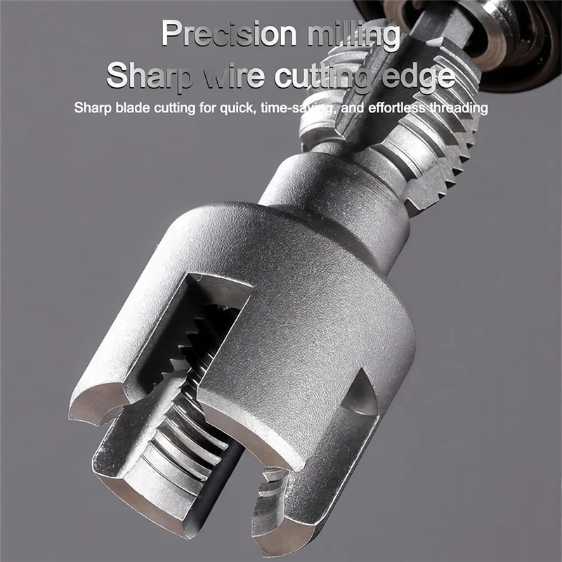 

ABKO-Integrated Internal & External Pipe Threading Tool, Electric Drill Compatible Pvc Pipe Threader Kit