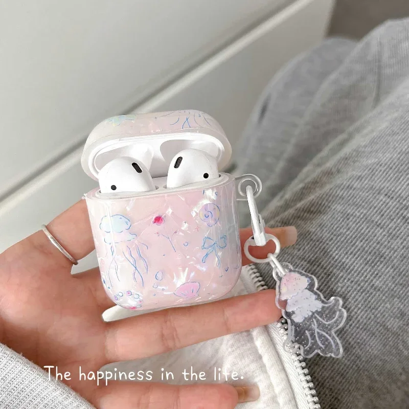 3d Quallen kette Kopfhörer hülle für Airpods 1 2 3 Abdeckung stoßfest für Airpod Pro Pro2nd Ins Korea Fundas