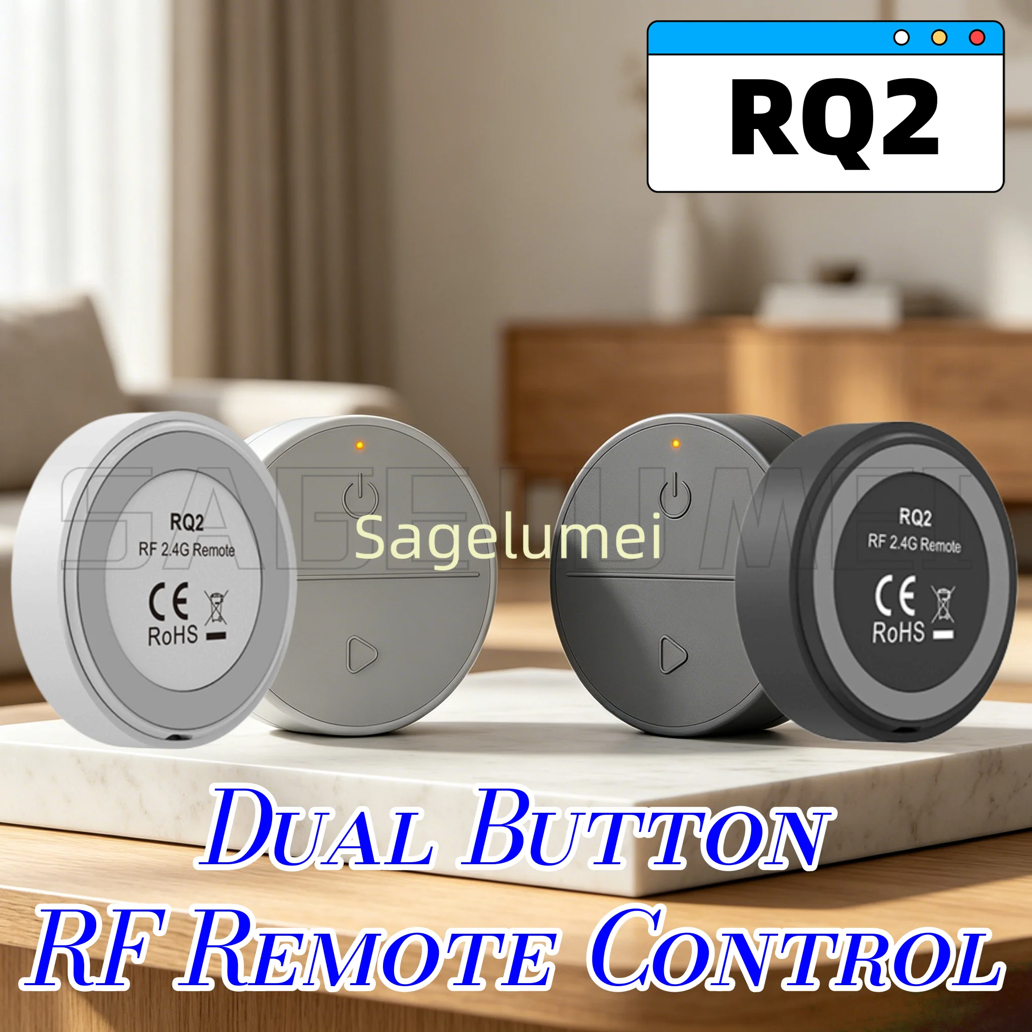 

1-5 color NEW Skydance 5-in-1 Dual-button remote control RQ2 for single color, color temperature, RGB, RGBW /RGB+CCT LED strip