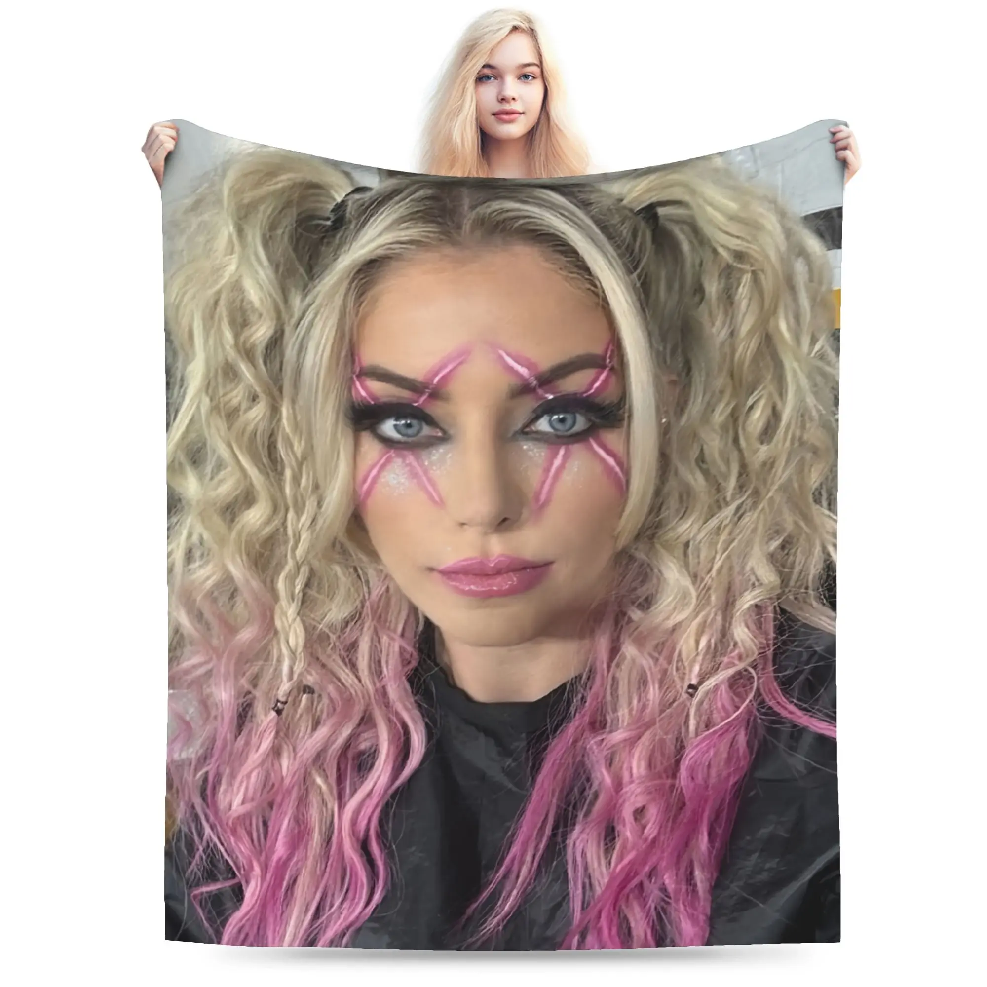 A-Alexa Bliss Print Blanket For Men Women Warm Cozy Fluffy Wrestler  Throw Blankets for Couch 50x60 Inches Multi-size