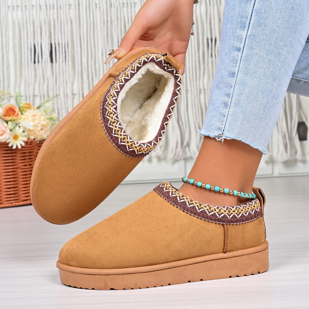 

Зимние ботильоны «Челси», женские зимние брендовые короткие плюшевые теплые тапочки на плоской подошве, шлепанцы на платформе, хлопковая обувь Botas, кашемировая обувь