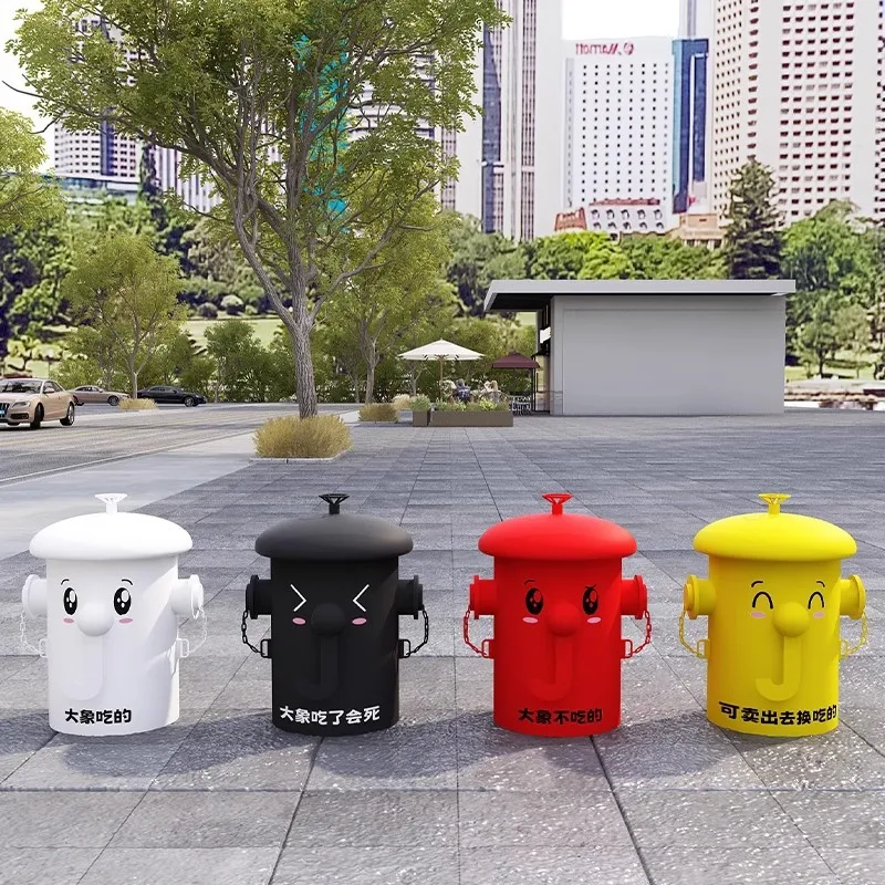 Creative classification Commercial leather box, courtyard, kindergarten outdoor storage, children's cartoon trash can manufactur