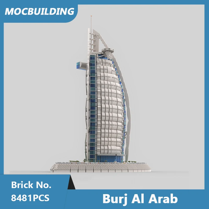 MOC Building Blocks Burj Al Modello arabo Mattoni assemblati fai-da-te Serie di architettura Educativi creativi Raccogliere giocattoli Regali 8581 pezzi