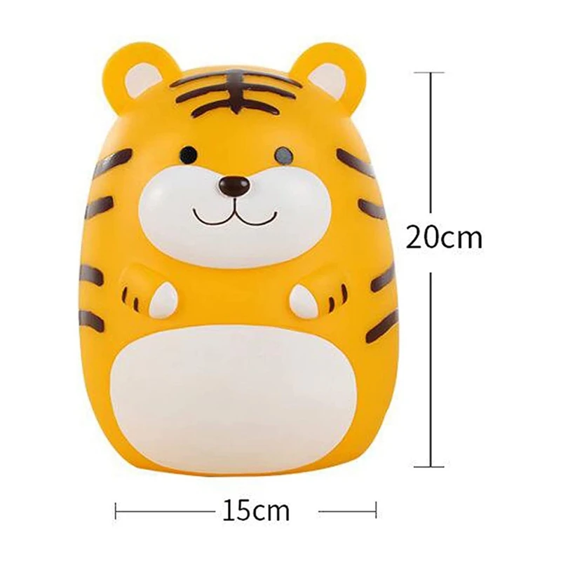 Piggy Bank,Cute Animal Tiger Large Capacity Money Banks With Opening,Kid's Shatterproof Coin Bank,Coin Saving Box