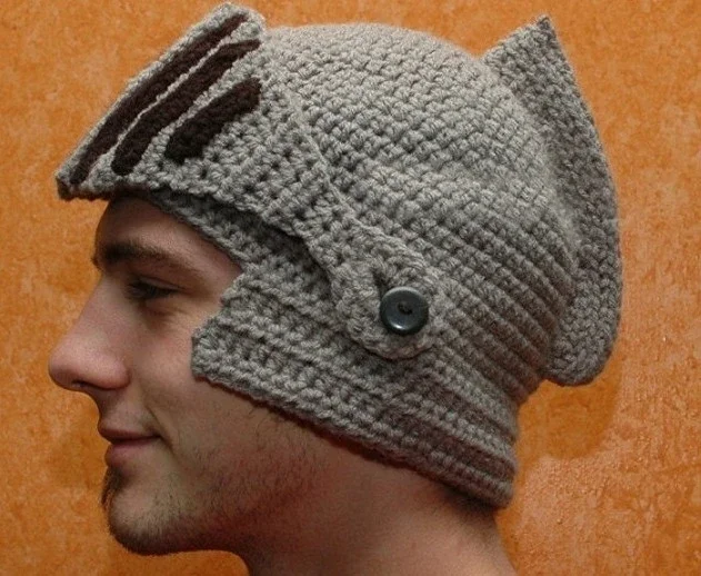 Funny Halloween Roman Knight Helmet Hat Cap Knit Hat Wool Caps Fashion