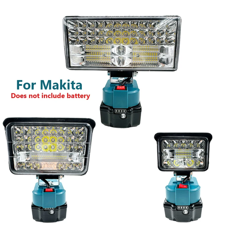 

3/5/8 дюймов беспроводной светодиодный рабочий фонарь для Makita 14,4-18 В литий-ионный аккумулятор уличный фонарик лампа для кемпинга аварийное освещение